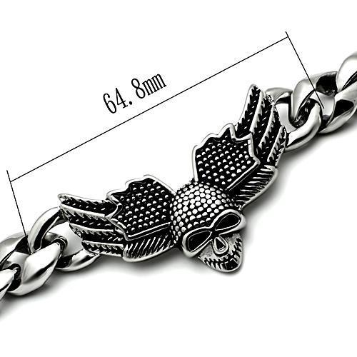 TK434 - High polished (no plating) Stainless Steel Bracelet with No Stone-2