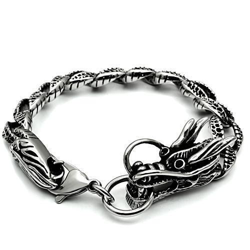TK441 - High polished (no plating) Stainless Steel Bracelet with No Stone-3