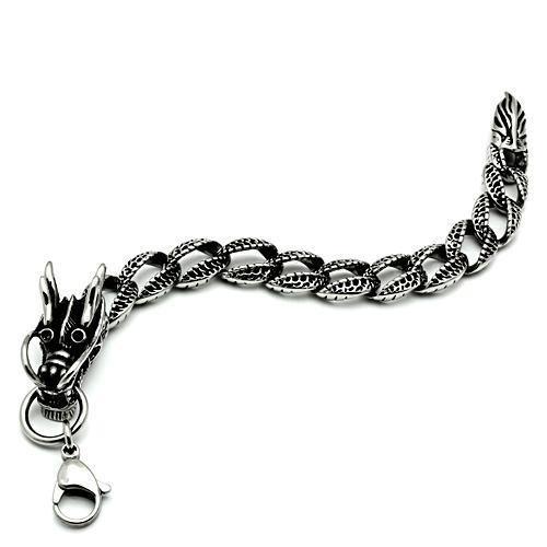 TK441 - High polished (no plating) Stainless Steel Bracelet with No Stone-0