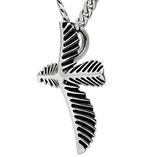 TK461 - High polished (no plating) Stainless Steel Chain Pendant with No Stone-3