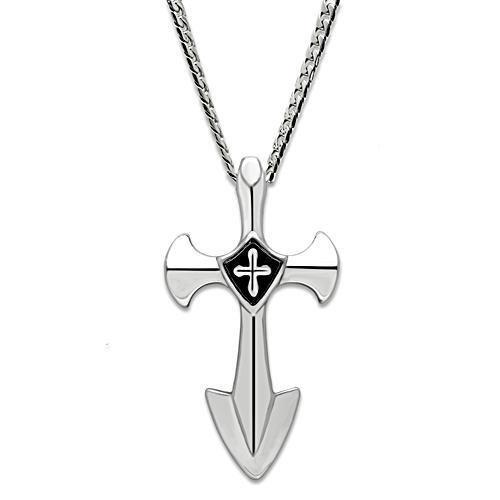 TK462 - High polished (no plating) Stainless Steel Chain Pendant with No Stone-0