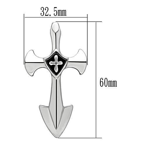 TK462 - High polished (no plating) Stainless Steel Chain Pendant with No Stone-1