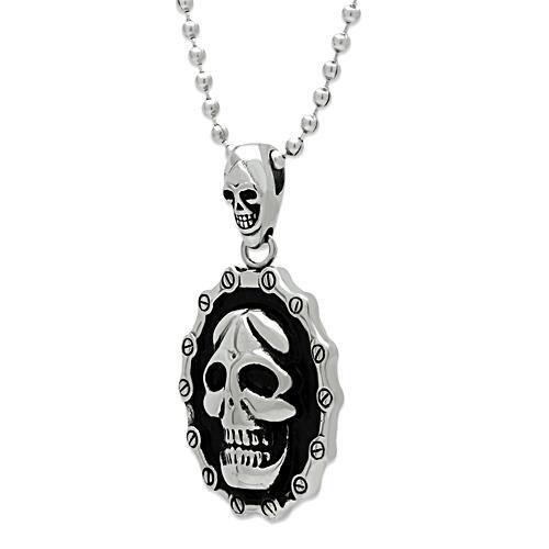 TK463 - High polished (no plating) Stainless Steel Chain Pendant with No Stone-3