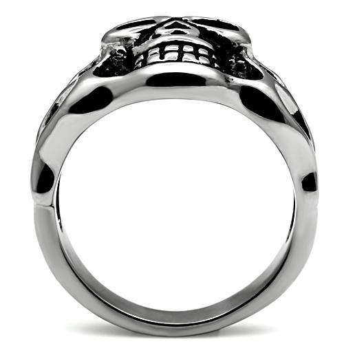 TK468 - High polished (no plating) Stainless Steel Ring with No Stone-2