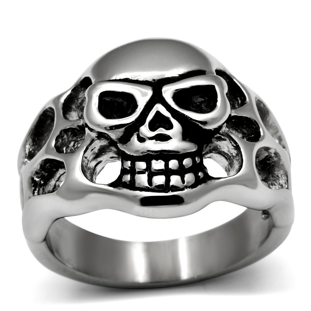TK468 - High polished (no plating) Stainless Steel Ring with No Stone-0