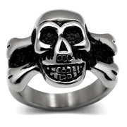 TK474 - High polished (no plating) Stainless Steel Ring with No Stone-0
