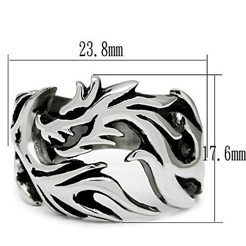 TK479 - High polished (no plating) Stainless Steel Ring with No Stone-1