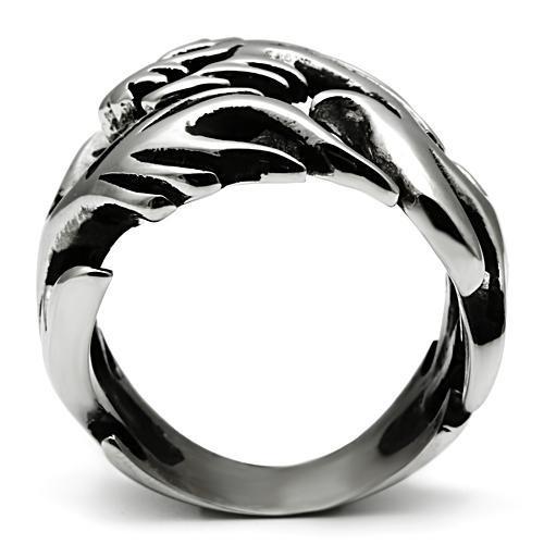TK479 - High polished (no plating) Stainless Steel Ring with No Stone-2