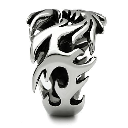 TK479 - High polished (no plating) Stainless Steel Ring with No Stone-3