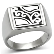 TK482 - High polished (no plating) Stainless Steel Ring with No Stone-0