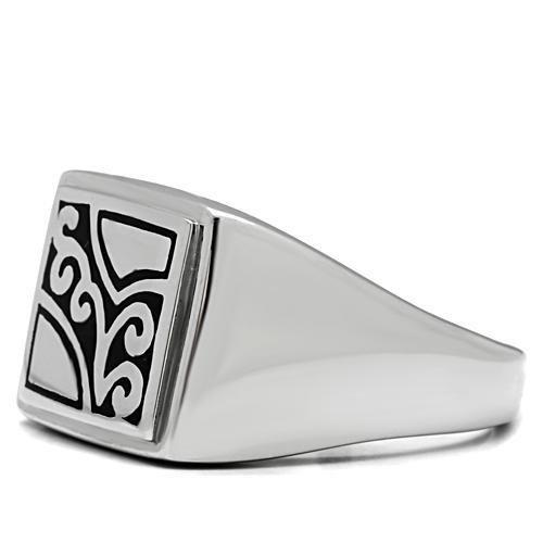 TK482 - High polished (no plating) Stainless Steel Ring with No Stone-3