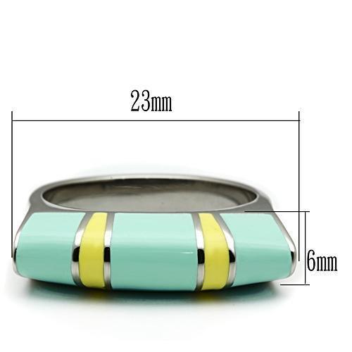 TK528 - High polished (no plating) Stainless Steel Ring with No Stone-1