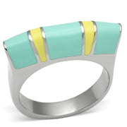 TK528 - High polished (no plating) Stainless Steel Ring with No Stone-0