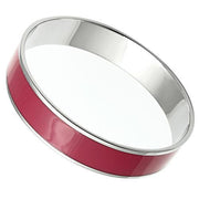 TK530 - High polished (no plating) Stainless Steel Bangle with Epoxy  in Siam-0