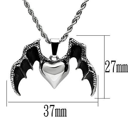 TK549 - High polished (no plating) Stainless Steel Chain Pendant with No Stone-1