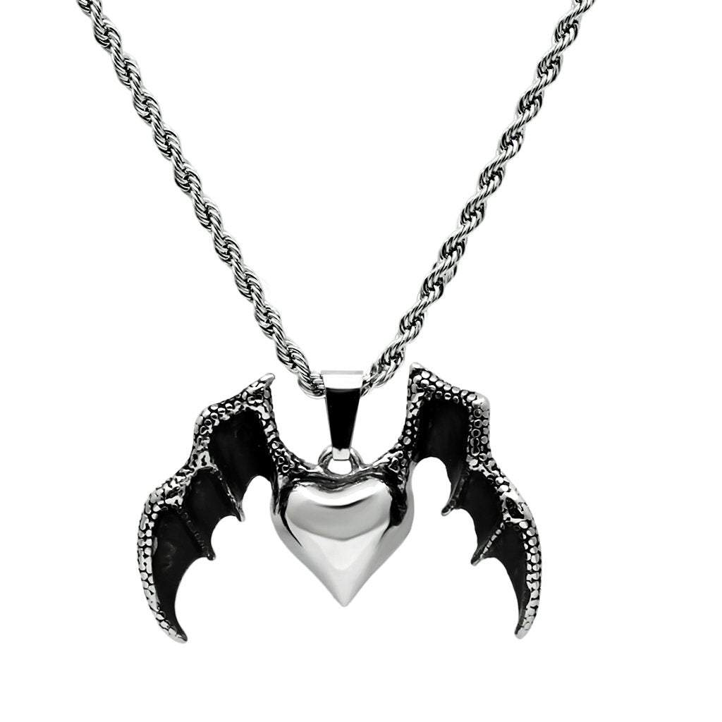 TK549 - High polished (no plating) Stainless Steel Chain Pendant with No Stone-0