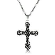 TK554 - High polished (no plating) Stainless Steel Necklace with No Stone-0