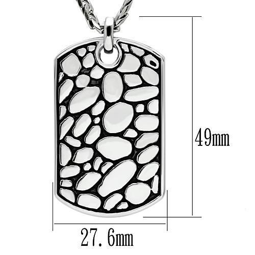 TK556 - High polished (no plating) Stainless Steel Necklace with No Stone-1