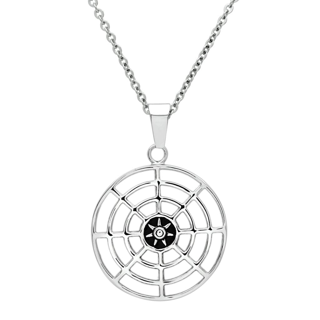 TK563 - High polished (no plating) Stainless Steel Necklace with No Stone-0