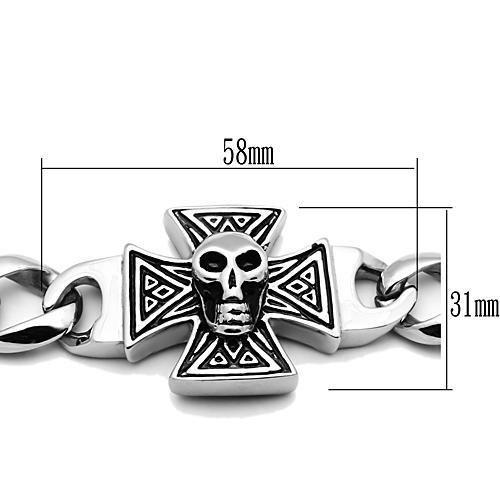 TK564 - High polished (no plating) Stainless Steel Bracelet with No Stone-2