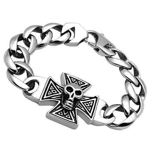 TK564 - High polished (no plating) Stainless Steel Bracelet with No Stone-0
