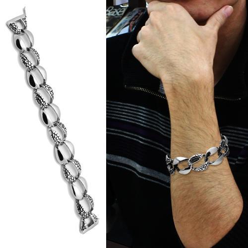 TK565 - High polished (no plating) Stainless Steel Bracelet with No Stone-1