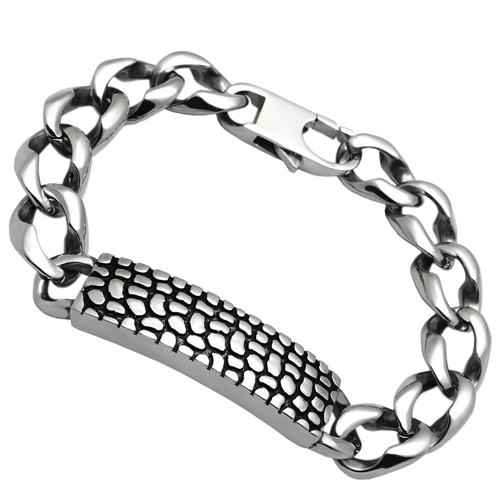 TK566 - High polished (no plating) Stainless Steel Bracelet with No Stone-0