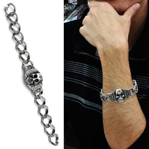 TK569 - High polished (no plating) Stainless Steel Bracelet with No Stone-1