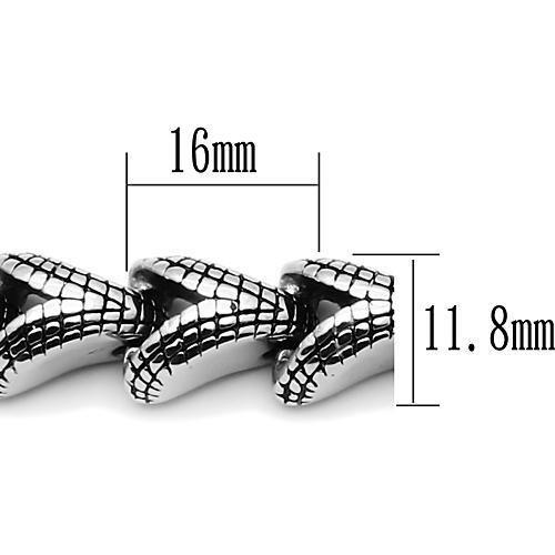 TK571 - High polished (no plating) Stainless Steel Bracelet with No Stone-2