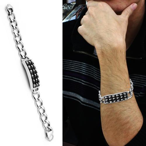 TK573 - High polished (no plating) Stainless Steel Bracelet with No Stone-1