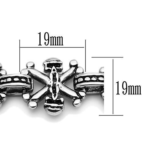 TK576 - High polished (no plating) Stainless Steel Bracelet with No Stone-2
