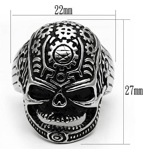 TK580 - High polished (no plating) Stainless Steel Ring with No Stone-1