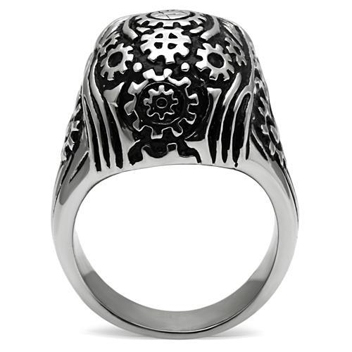 TK580 - High polished (no plating) Stainless Steel Ring with No Stone-3