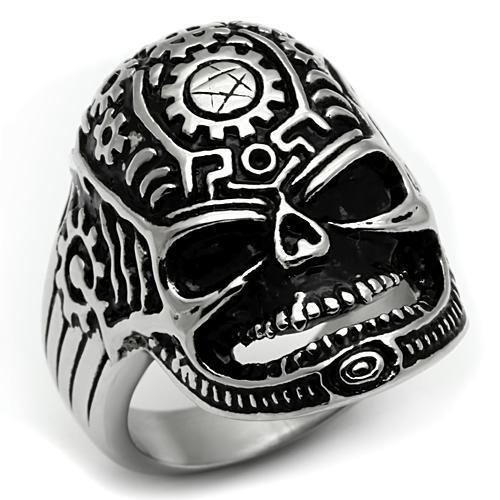 TK580 - High polished (no plating) Stainless Steel Ring with No Stone-0