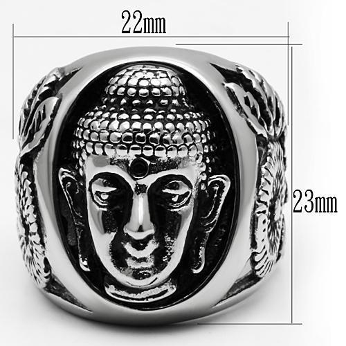 TK582 - High polished (no plating) Stainless Steel Ring with No Stone-1