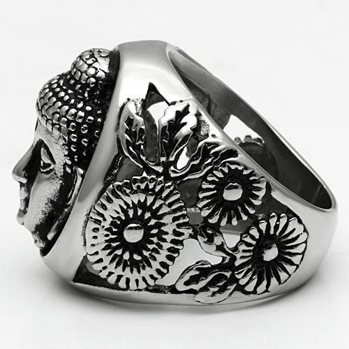TK582 - High polished (no plating) Stainless Steel Ring with No Stone-3