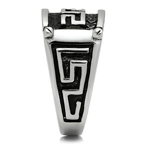 TK584 - High polished (no plating) Stainless Steel Ring with No Stone-3