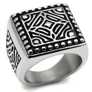 TK585 - High polished (no plating) Stainless Steel Ring with No Stone-0