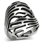 TK636 - High polished (no plating) Stainless Steel Ring with No Stone-0