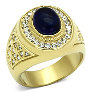 TK720 - IP Gold(Ion Plating) Stainless Steel Ring with Synthetic Synthetic Glass in Montana-0