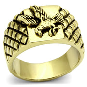 TK773 - IP Gold(Ion Plating) Stainless Steel Ring with No Stone-0