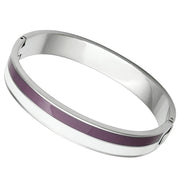 TK790 - High polished (no plating) Stainless Steel Bangle with Epoxy  in Multi Color-0