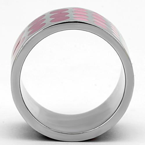 TK820 - High polished (no plating) Stainless Steel Ring with Epoxy  in Multi Color-2