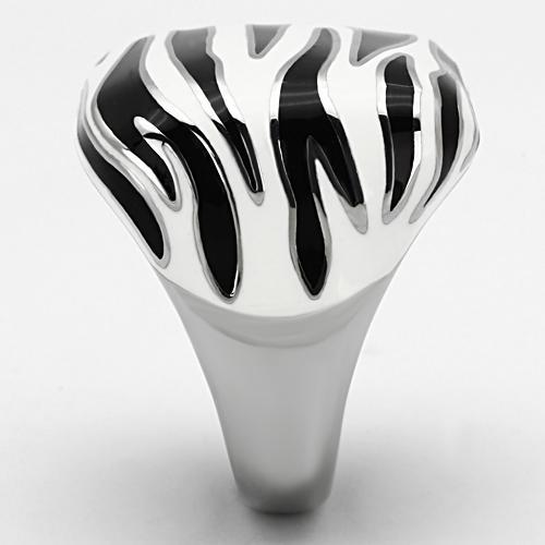 TK848 - High polished (no plating) Stainless Steel Ring with Epoxy  in Multi Color-3