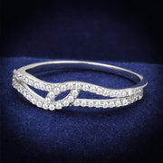 TS202 - Rhodium 925 Sterling Silver Ring with AAA Grade CZ  in Clear-0