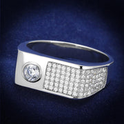 TS239 - Rhodium 925 Sterling Silver Ring with AAA Grade CZ  in Clear-0