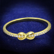 TS405 - Gold 925 Sterling Silver Ring with AAA Grade CZ  in Clear-0