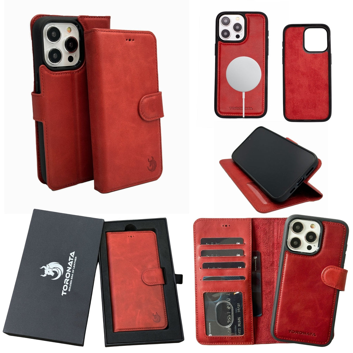 Vegas Premium Leather iPhone 15 Wallet Case with MagSafe | Detachable RFID Blocking Luxury Wallet-8