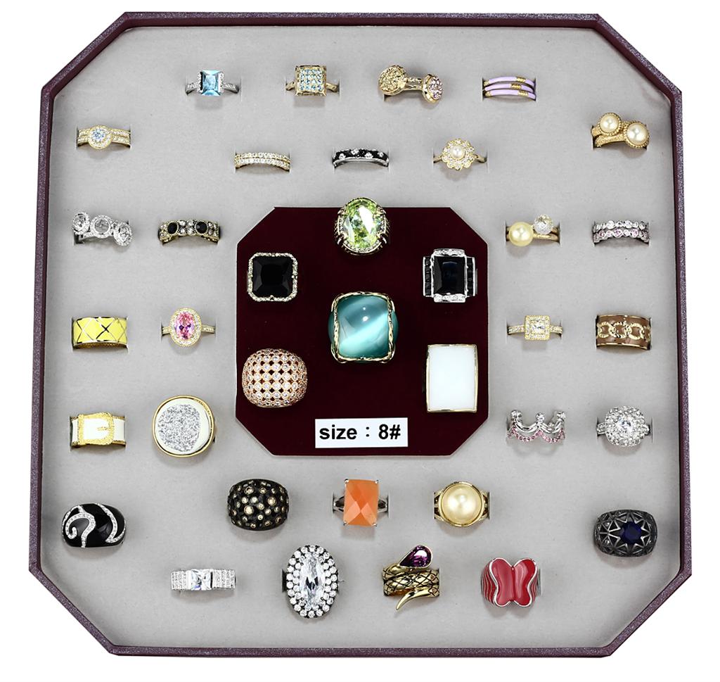 VK-010-SIZE8 - Assorted Brass Ring with Assorted  in Assorted-0
