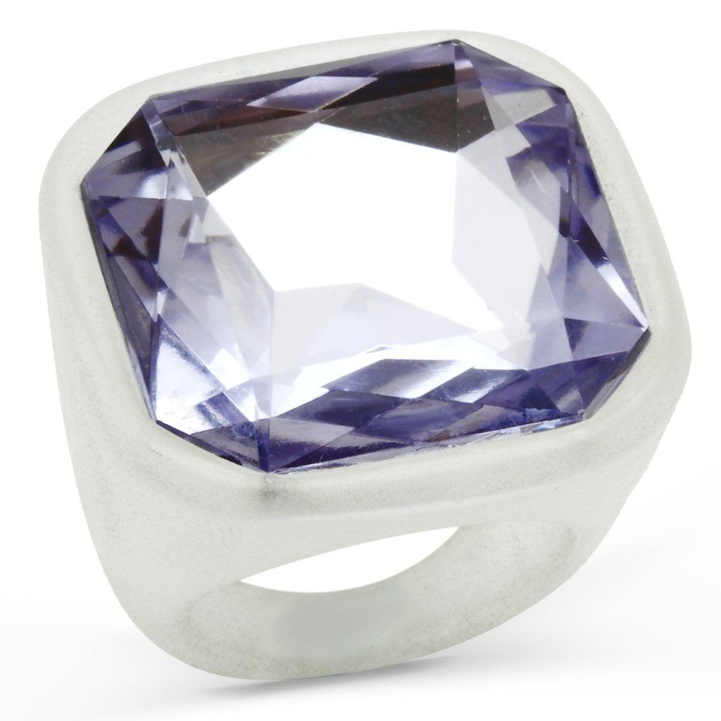 VL013 -  Resin Ring with Synthetic Acrylic in Light Amethyst-0